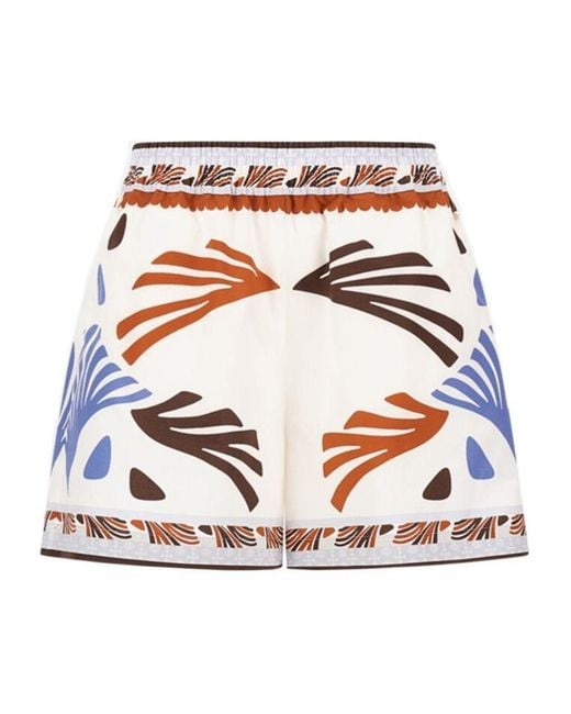 Herno White Summer Print Shorts