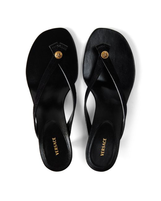 Versace Black Strappy Sandals