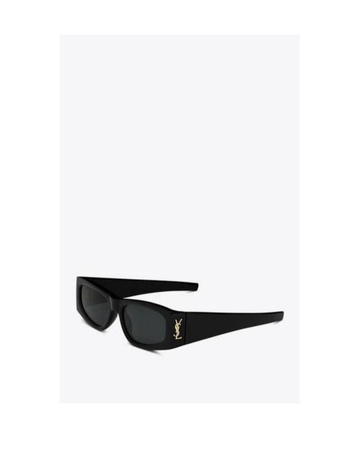Saint Laurent White Eyewear Rectangular Frame Sunglasses for men