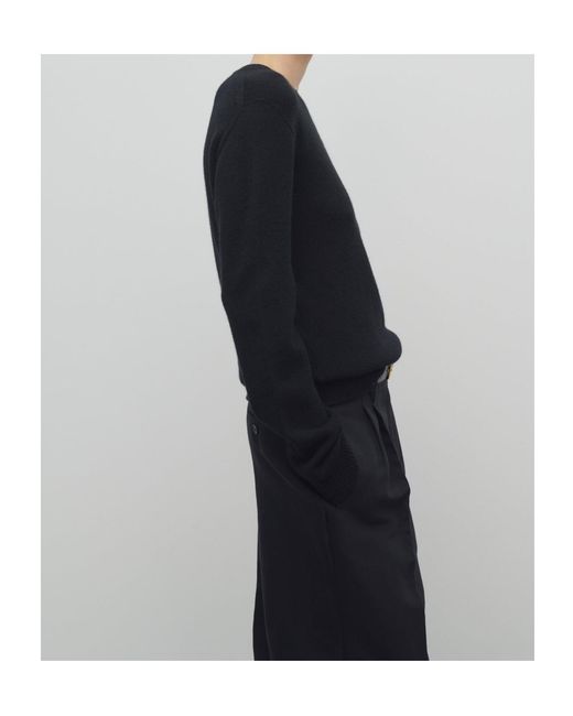 The Row Black Long-Sleeved Sweater