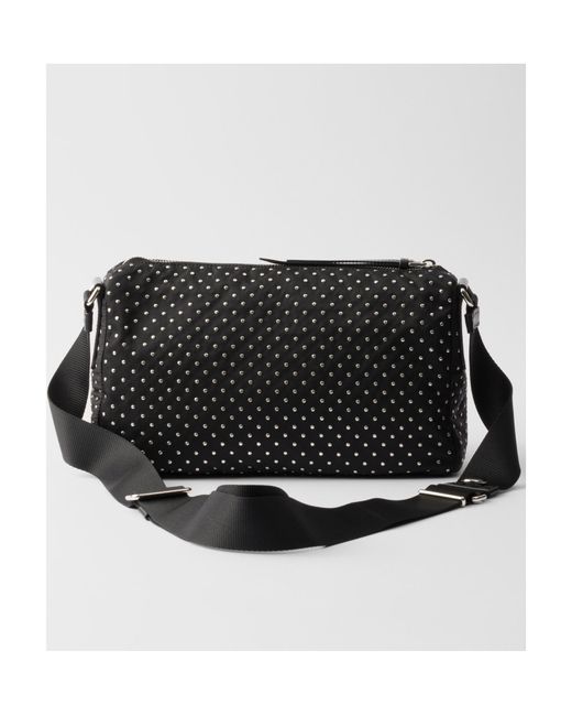 Prada Black Re-Nylon Bag With Studs