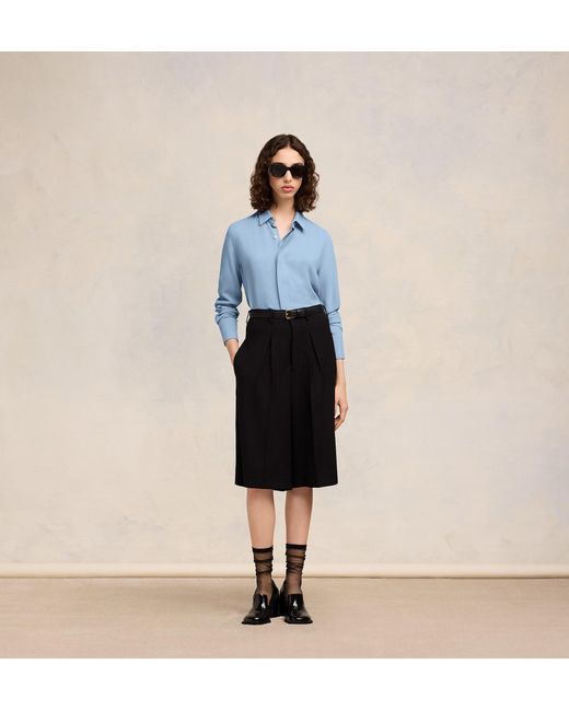 AMI Blue Ami Long Sleeved Button-Up Shirt for men