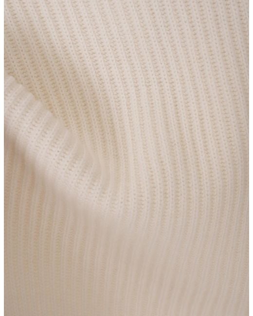 Max Mara White Studio Fufy Mock Neck Ribbed Jumper