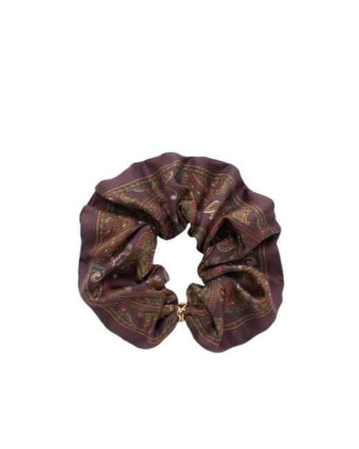 Saint Laurent Brown Cassandre Scrunchie