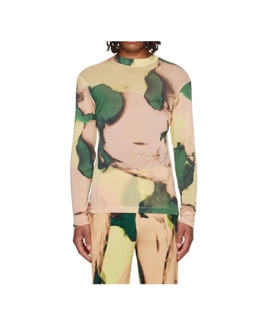 Homme Plissé Issey Miyake Agate Sheer T-Shirt for Men | Lyst