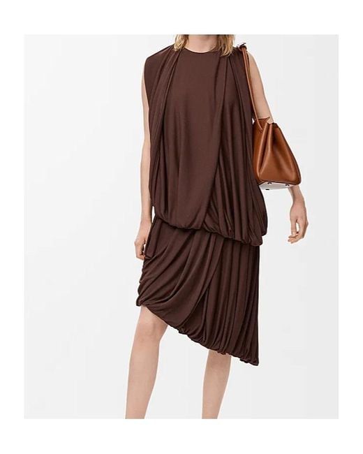 Loewe Brown Draped Blouse