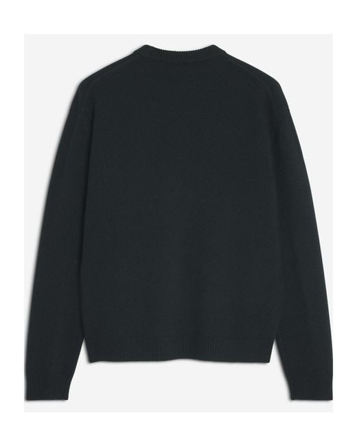 Maison Kitsuné Black Maison Kitsuné Fox Head Intarsia Jumper for men
