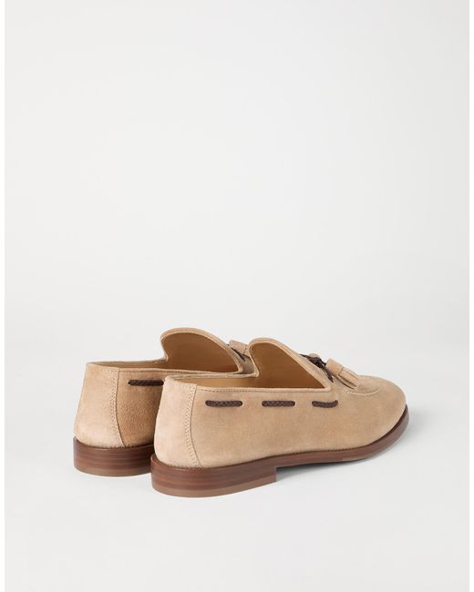 Brunello Cucinelli Natural Tassel-Detail Loafers for men