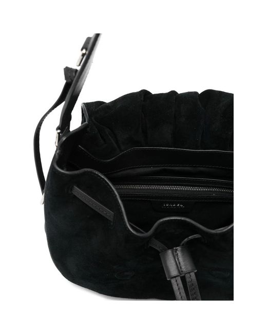 Isabel Marant Black Bolton Suede Shoulder Bag
