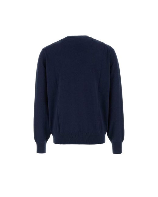 Vivienne Westwood Blue Alex Orb-Embellished Cotton-Cashmere Sweater for men