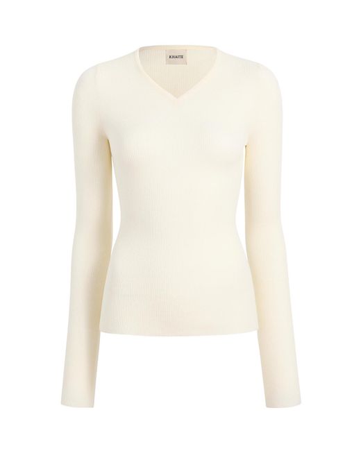Khaite White Tania Top