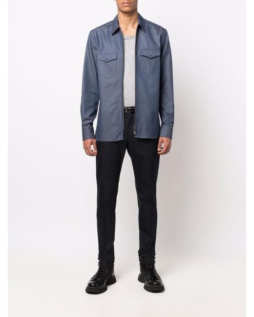 Pt Pantaloni Blue Logo Casual Pants for men
