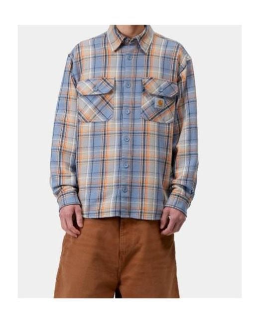 Carhartt Blue Checked Flannel Shirt for men