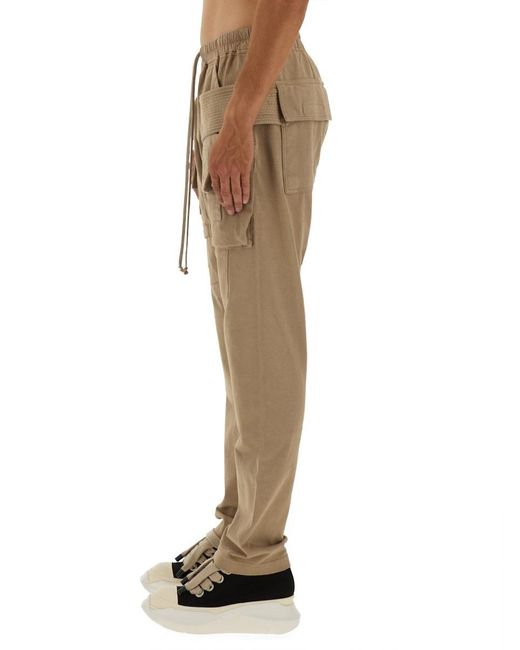 Rick Owens Natural Drawstring Casual Pants for men