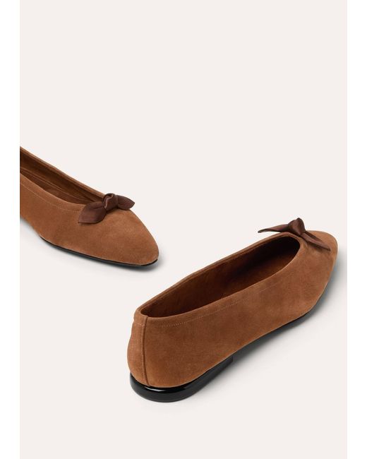 Loro Piana Brown Primula Ballet Flats