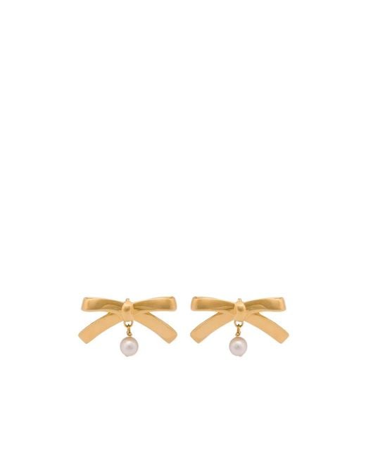 Moschino Metallic Pendant Earrings