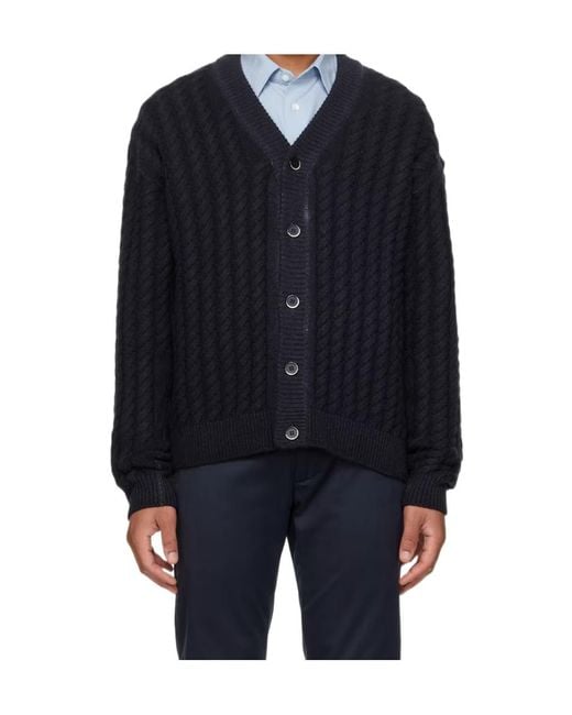 Barena Blue Button Long Sleeve Sweater for men