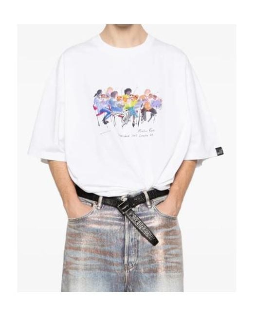 Martine Rose White Graphic Print Crewneck T-Shirt for men