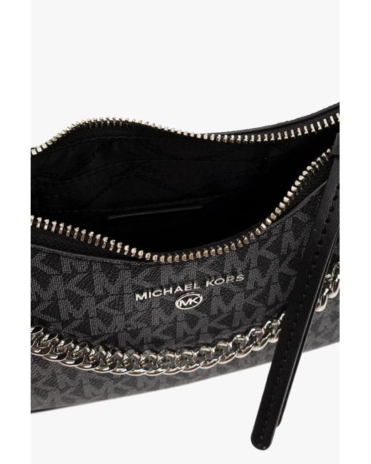 Michael Kors Black Monogram-Pattern Tote Bag
