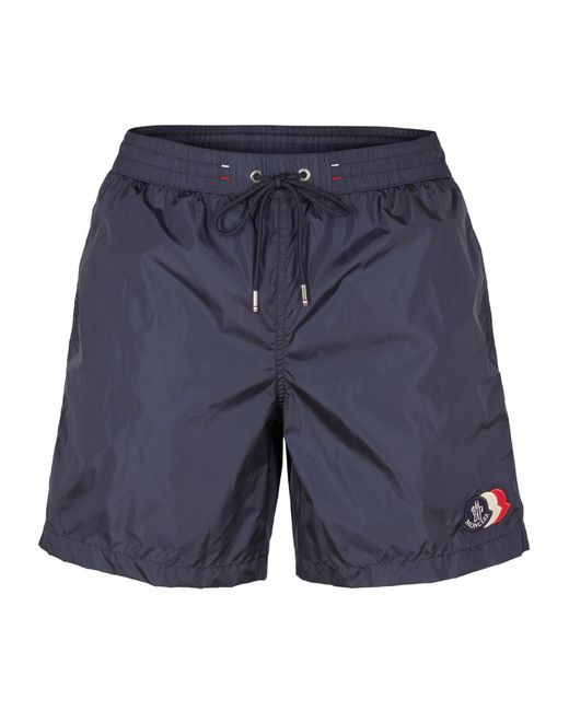 Moncler Blue Simple Swimming Trunks for men