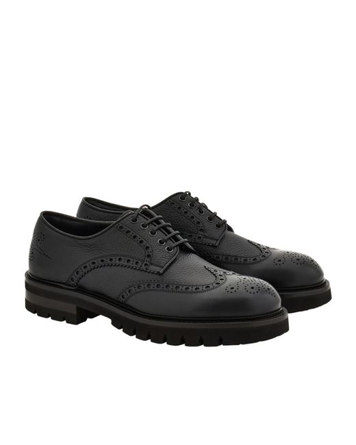 Ferragamo Black Ferragamo Derby Brogues for men