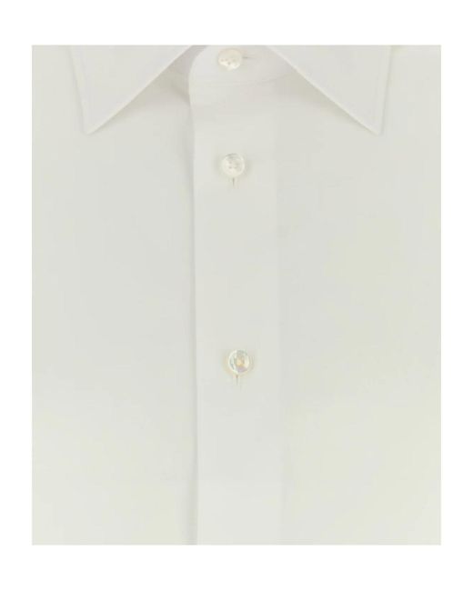 Zegna White Classic Poplin Shirt for men