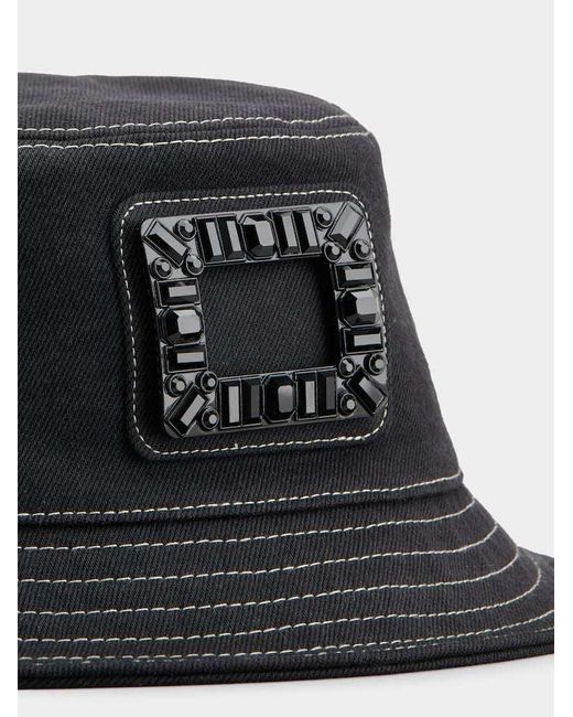 Roger Vivier Black Viv' Skate Bucket Hat