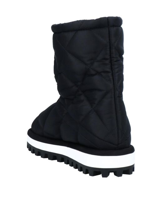 Dolce & Gabbana Black Padded Ankle Boots