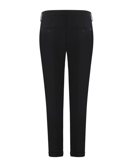 Dondup Black Gaubert Stretch Wool Pants for men