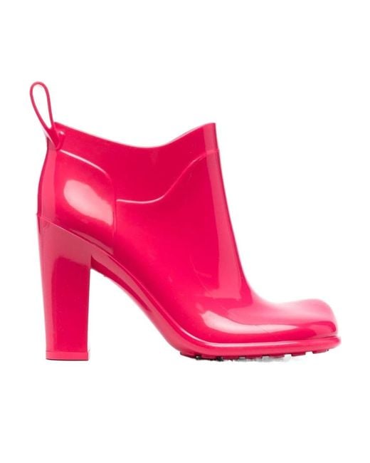 Bottega Veneta Pink Shine Ankle Boots