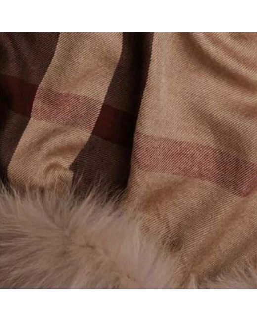 Burberry Brown Spliced Plaid Scarf