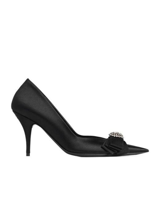 Balenciaga Black Avenue Palazzo Pointed-Toe Pumps