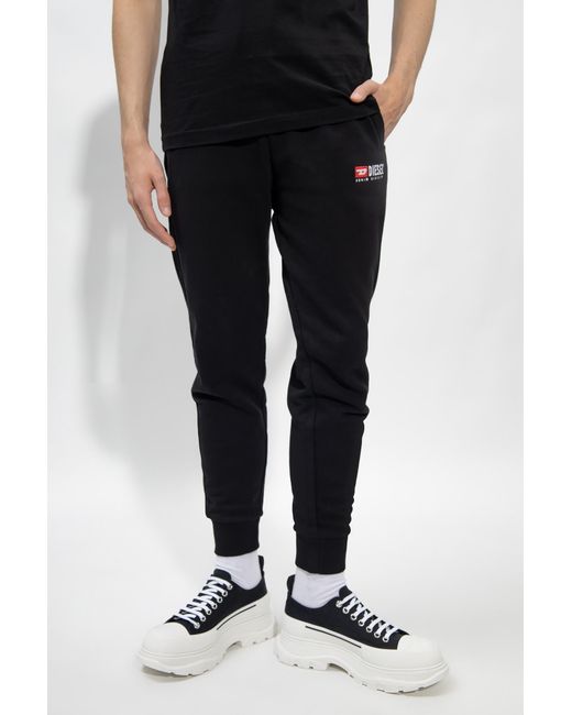 DIESEL Black P-Tary-Div Drawstring Sweatpants for men