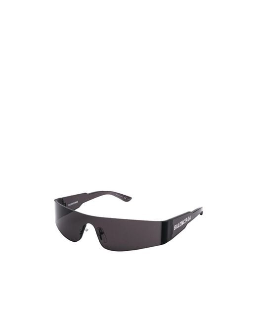 Balenciaga White Eyewear Shield Frame Sunglasses for men