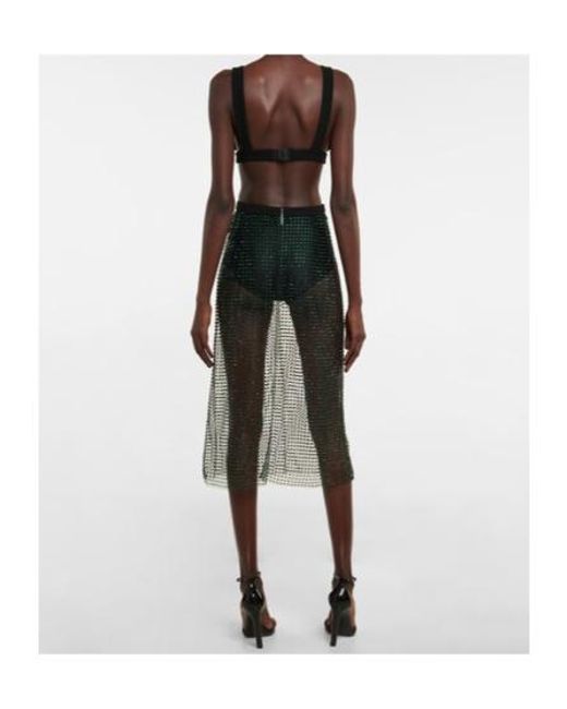 Christopher Kane Multicolor Embellished Tulle Midi Dress
