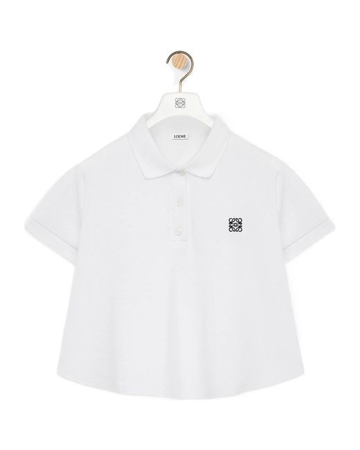 Loewe Trapeze Polo Shirt in White | Lyst