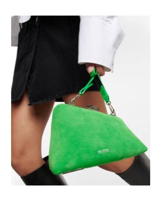 The Attico Green Midnight Logo Clutch