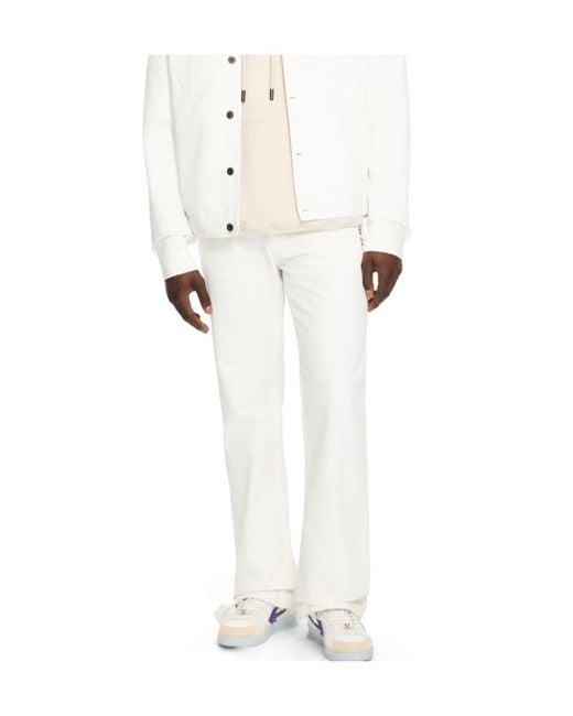 Off-White c/o Virgil Abloh White Half Arrow Slim Relaxed Trousers for men