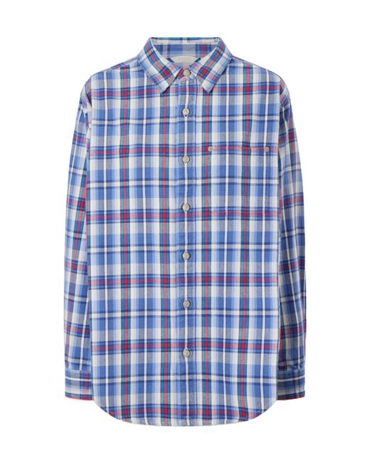Aimé Leon Dore Blue Checked Plaid Cotton Workshirt