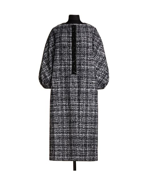 Max Mara Black Aceri Crewneck Coat