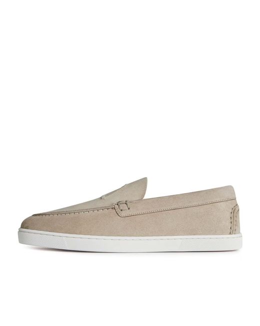 Christian Louboutin White Logo Loafers for men
