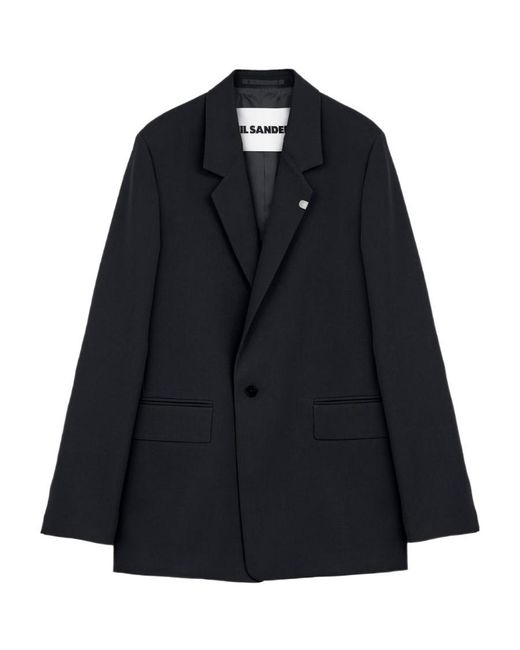 Jil Sander Blue Single-Breasted Tailored Blazer for men