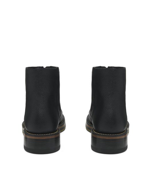 McQueen Black Studded Zip-Detailed Ankle Boots for men