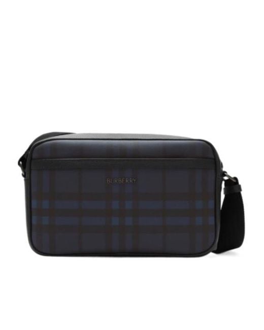 Burberry Black City Check Shoulder Bag for men