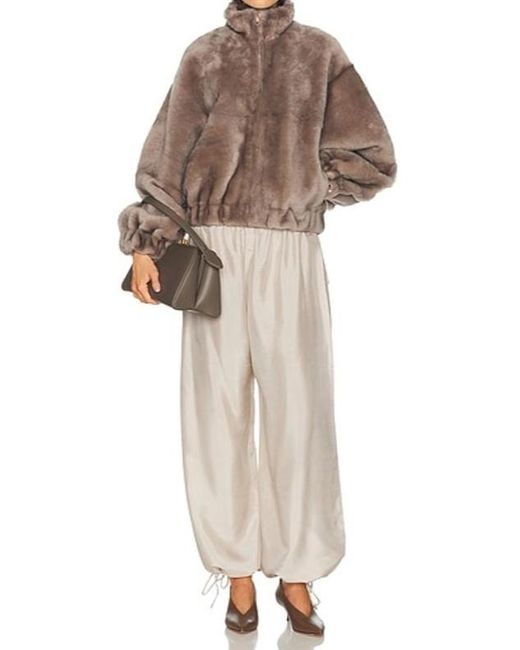 Nour Hammour Brown Zip-Up Jacket