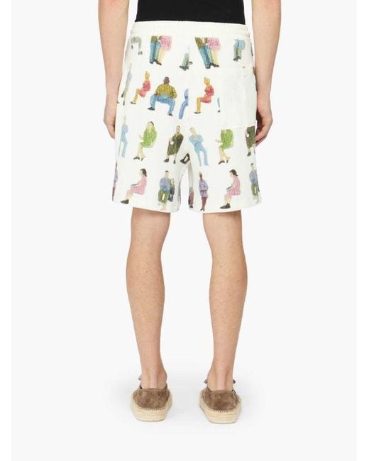 J.W. Anderson White Jw Anderson Waffle-Texture Drawstring Shorts for men