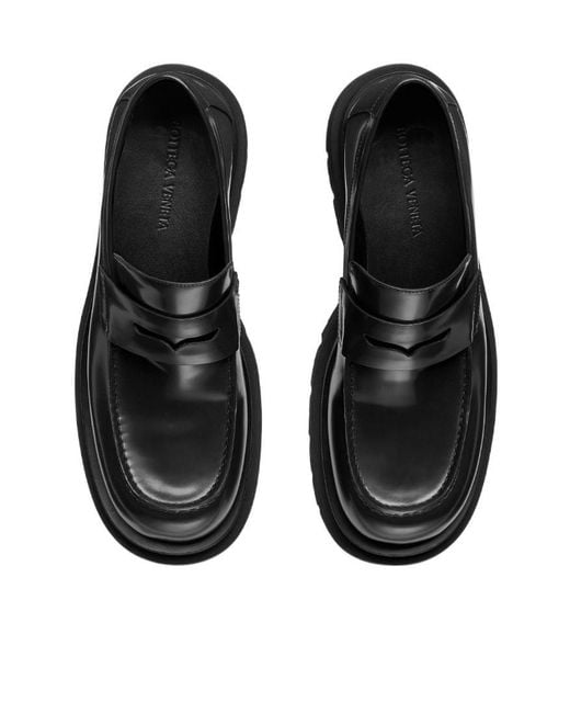 Bottega Veneta Black Chunky Lug Loafers for men