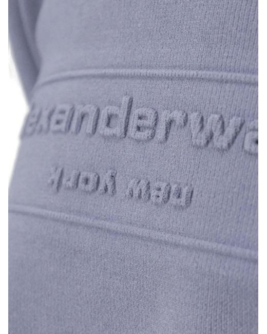 Alexander Wang Blue Logo-Embossed Jumper