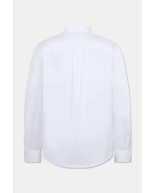 DSquared² White Printed Dropped-Shoulder Shirt for men