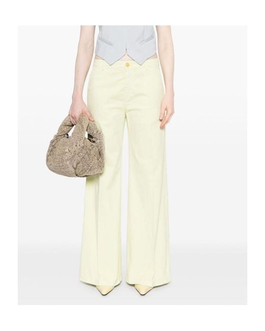 Forte_forte White Belt Loops Slacks